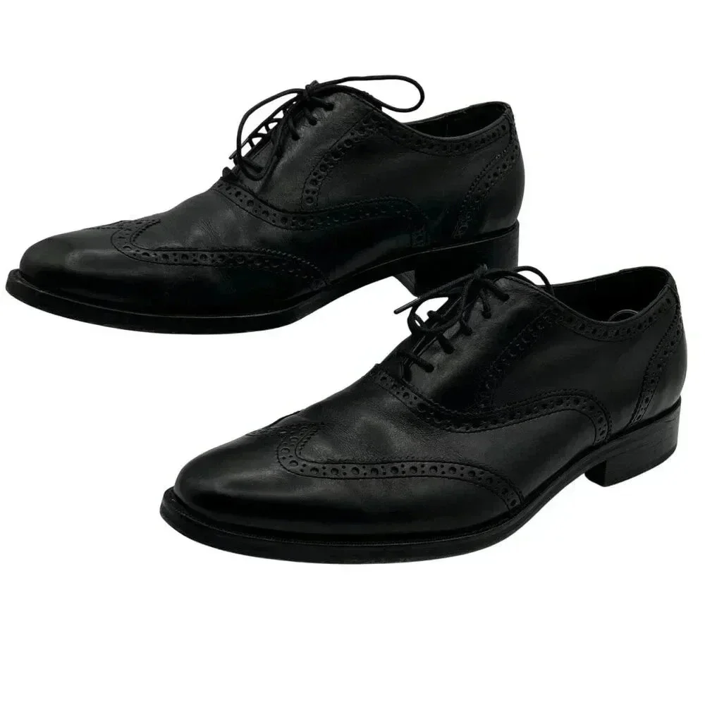 Cole Haan Air Madison Wingtip Oxford Mens 10.5 Dress Shoe Black C10145 Timeless